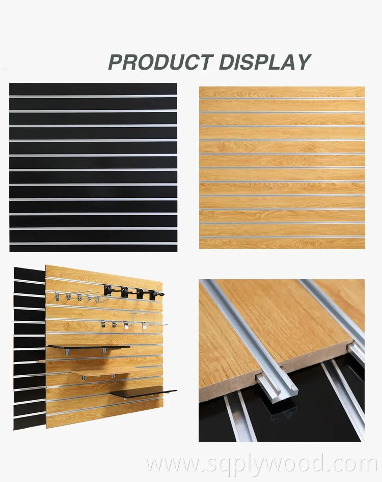 4 8 FT Melamine Face 7 5 Slot MDF Board Store Wall Decoration Slatwall Display MDF